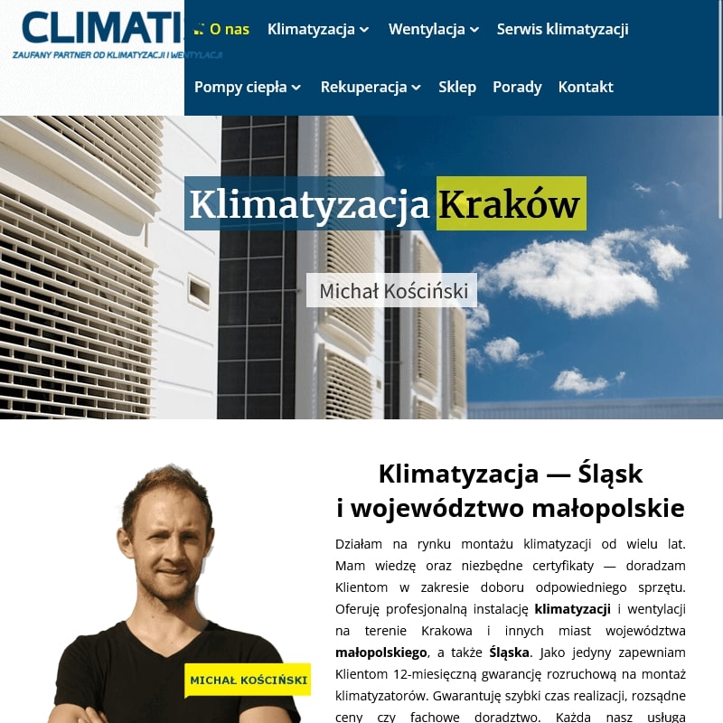 Montaż klimatyzacji małopolskie w Krakowie