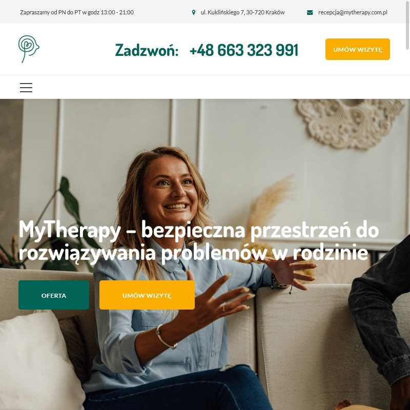 Psycholog terapeuta - Kraków