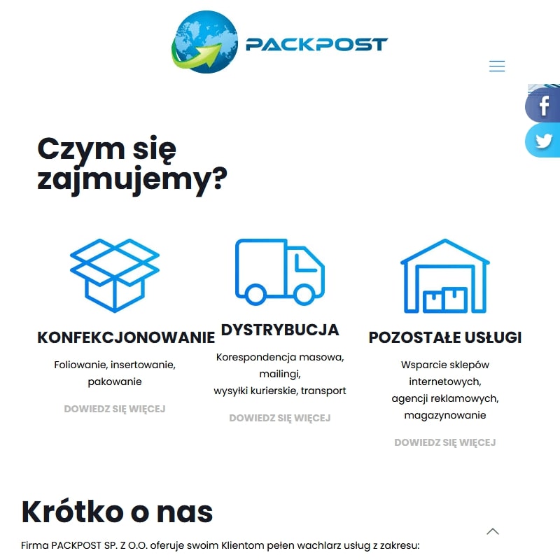 Usługowe pakowanie produktów w Warszawie